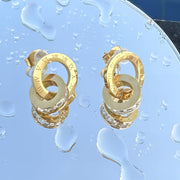 Earrings, 18K Gold Plated