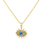 "Evil Eye" Necklace, 18K Gold Plated