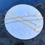 Earrings, 18K Gold Plated Steel