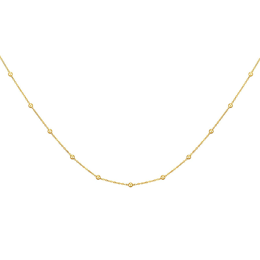 Necklace, 18K Gold Plated Steel
