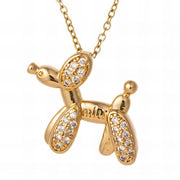 "Balloon Dog" Necklace, 18K Gold Plated