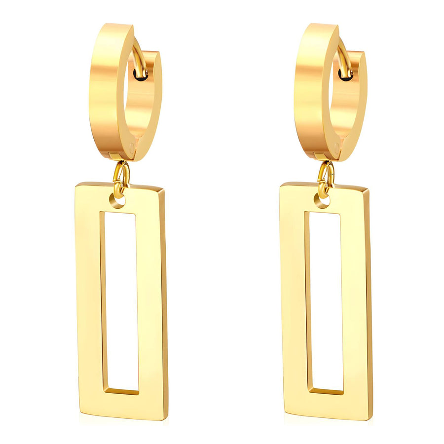 Pendant Earrings, 18K Gold Plated