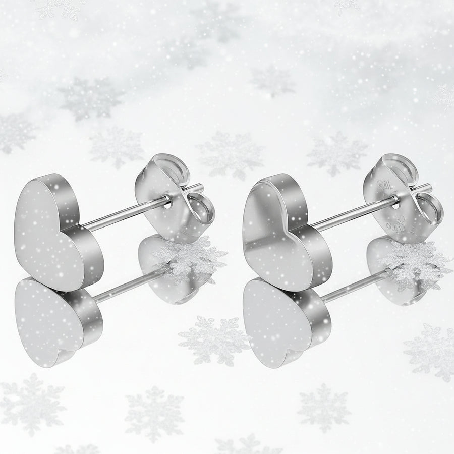 Hearts Earrings, Stainless Steel