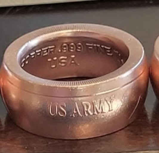 1oz .999 Army Copper Ring