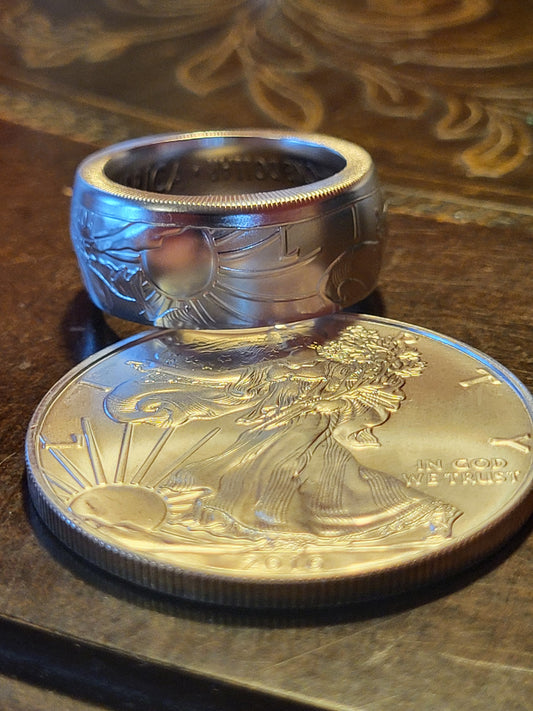 Silver Eagle 1oz Coin Ring