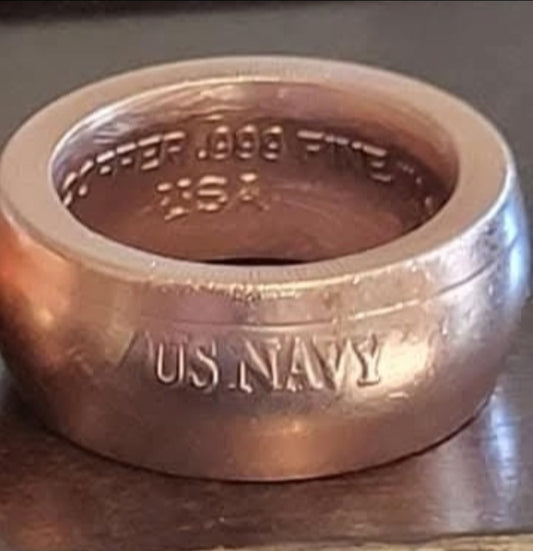 1oz .999 Navy copper Ring